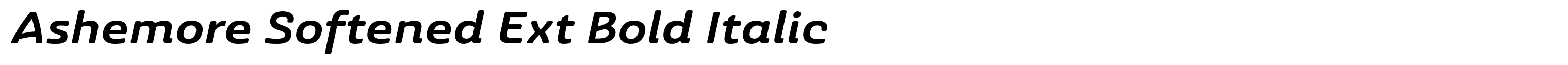 Ashemore Softened Ext Bold Italic